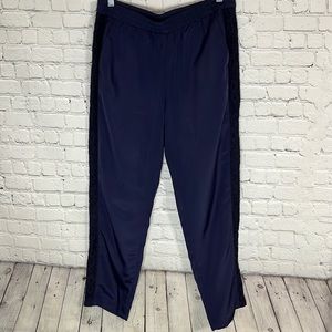 Loft size small navy pull on lace edge pants